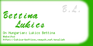 bettina lukics business card